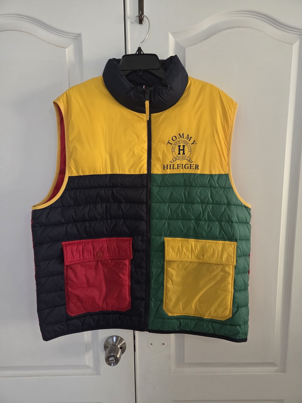 Tommy Hilfiger Colorblock Puffer Vest - Yellow/Green/Blue/Red